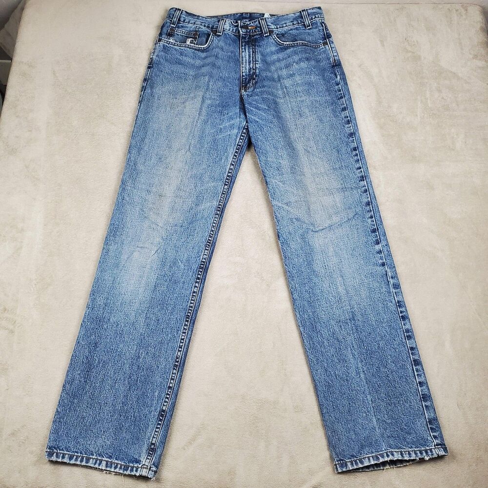 Kirkland Signature Jeans Mens 34x34 Blue Medium Wash Straight Leg Denim Pants